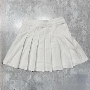 Classic White Hollister Pleated Mini Skirt